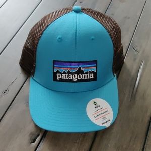 Patagonia P-6 Logo LoPro Trucker Hat - Mako Blue